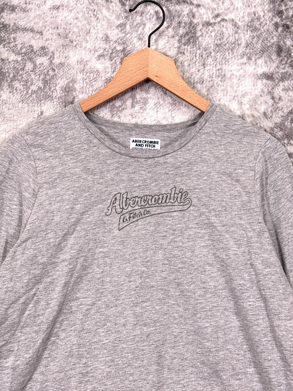 Vintage Abercrombie & Fitch Top Large Womens Y2K Spell Out Long Sleeve Boxy